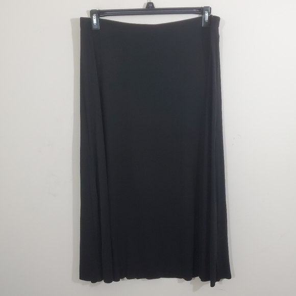 Eileen Fisher Black A-Line Skirt - Picture 3 of 7